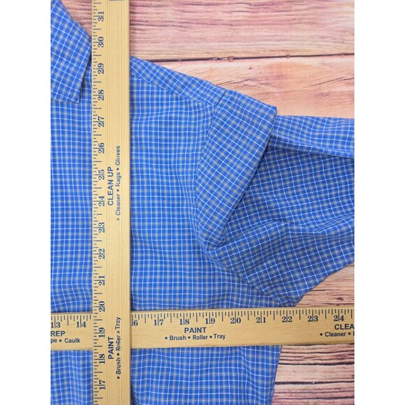 Polo Ralph Lauren Mens Blue Plaid Long Sleeve Shirt Medium - Picture 7 of 7